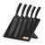 Berlinger Haus 6-Piece Knife Set w/ Magnetic Hanger Black Rose Gold Collection