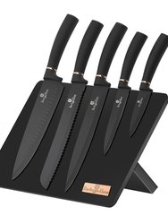 Berlinger Haus 6-Piece Knife Set w/ Magnetic Holder Carbon Pro Collection