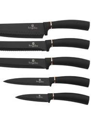 Berlinger Haus 6-Piece Knife Set w/ Magnetic Holder Carbon Pro Collection