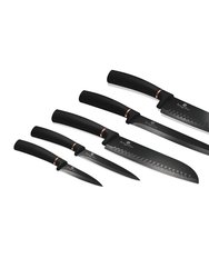 Berlinger Haus 6-Piece Knife Set w/ Magnetic Holder Carbon Pro Collection