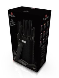 Berlinger Haus 7-Piece Knife Set w/ Stand Black Collection