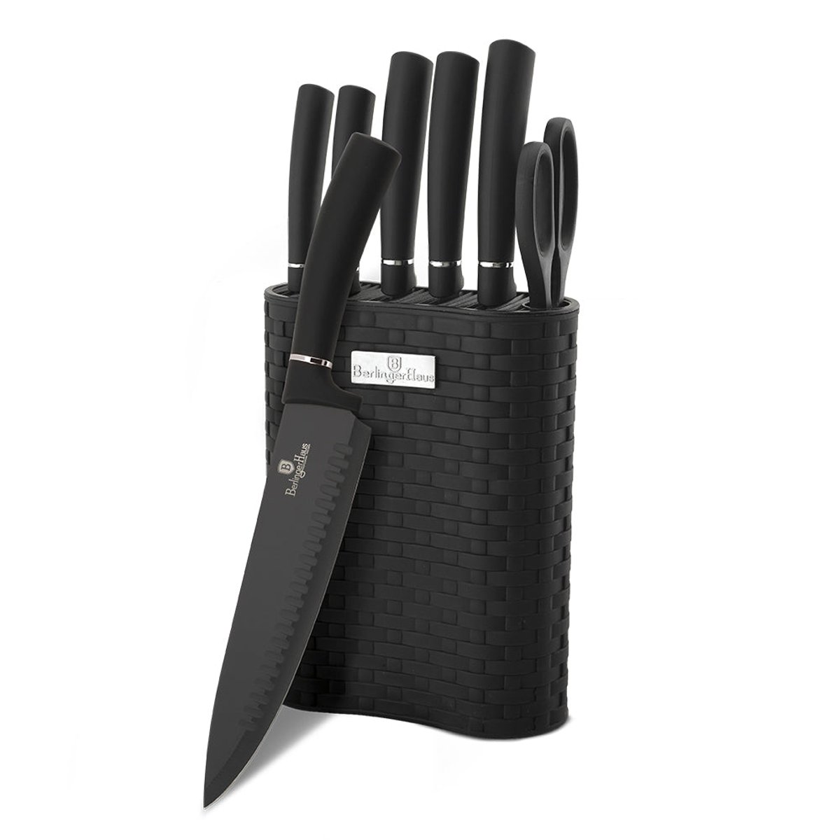 BerlingerHaus 7-Piece Kitchen Knife Set With Stand Stainless Steel