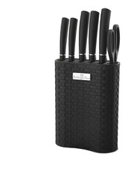 Berlinger Haus 7-Piece Knife Set w/ Stand Black Collection