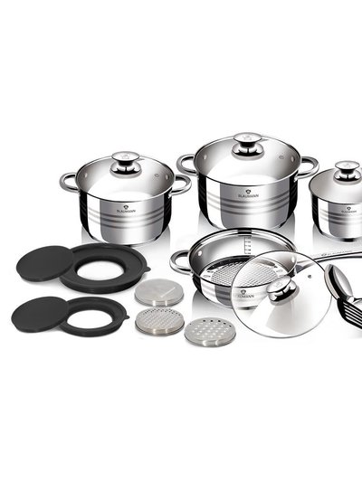 Berlinger Haus Blaumann 15-Piece Stainless Steel Cookware Set Blauman Collection product