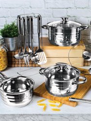 Blaumann 17-Piece Jumbo Stainless Steel Cookware Set Blauman Collection