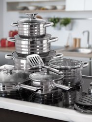 Blaumann 27-Piece Jumbo Stainless Steel Cookware Set Blauman Collection