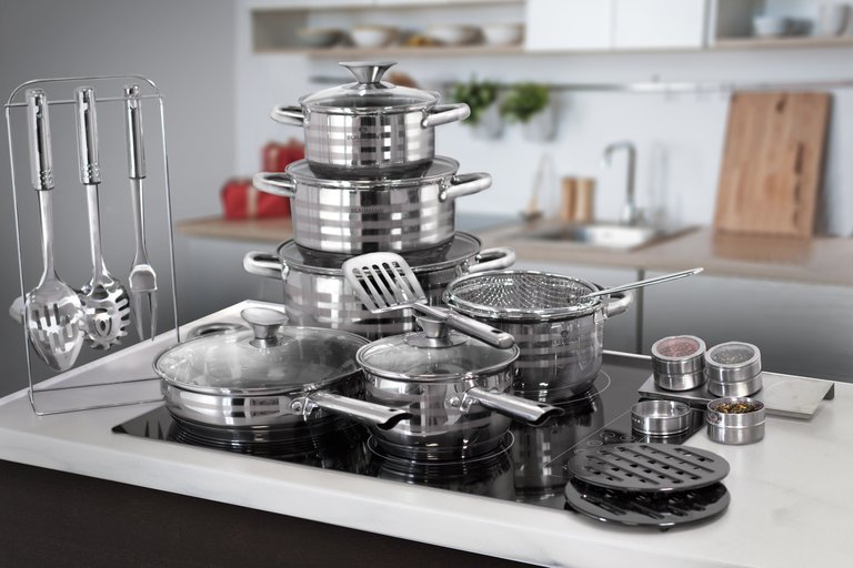 Blaumann 27-Piece Jumbo Stainless Steel Cookware Set Blauman Collection