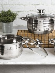 Blaumann 6-Piece Stainless Steel Cookware Set Blauman Collection