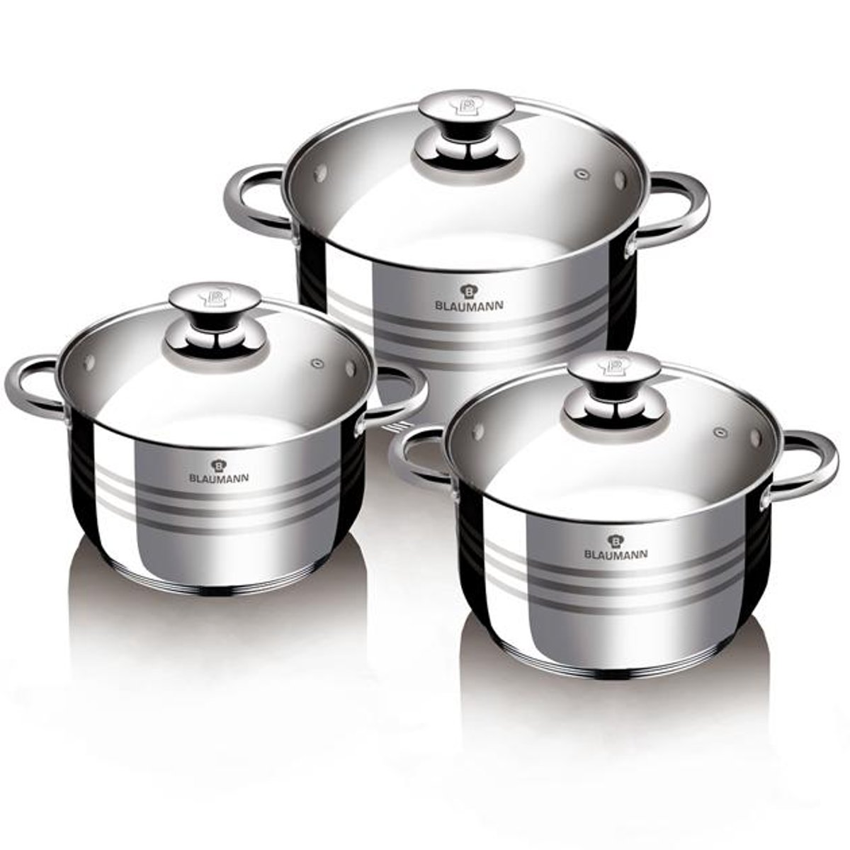 Blaumann 15-Piece Stainless Steel Cookware Set – Anna and Chase