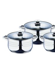 Blaumann 6-Piece Stainless Steel Cookware Set Blauman Collection