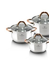 Blaumann 6-Piece Stainless Steel Cookware Set Blauman Collection