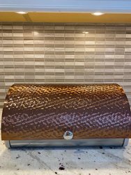 Bread Box with Metallic Door Black Collection