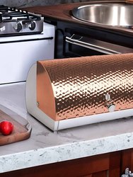 Bread Box with Metallic Door Black Collection