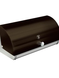 Bread Box With Metallic Door - Black