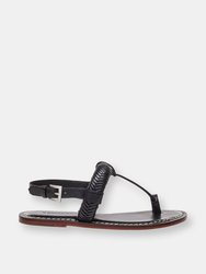 Maddie Sandal - Black Antique Calf