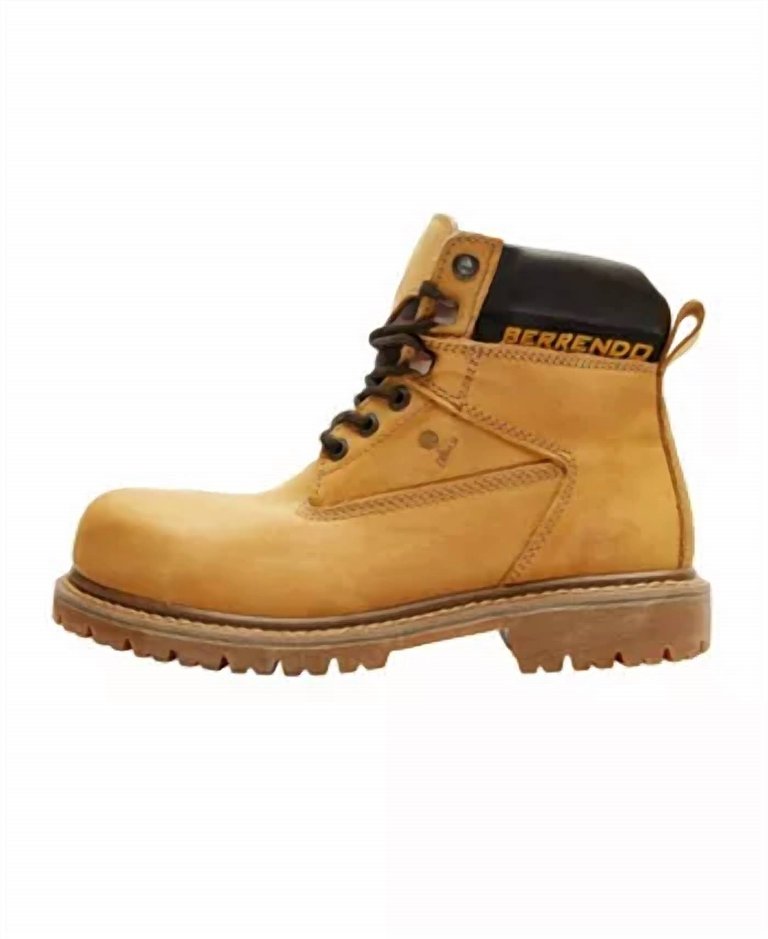 6” Steel Toe Work Boots In Honey - Honey