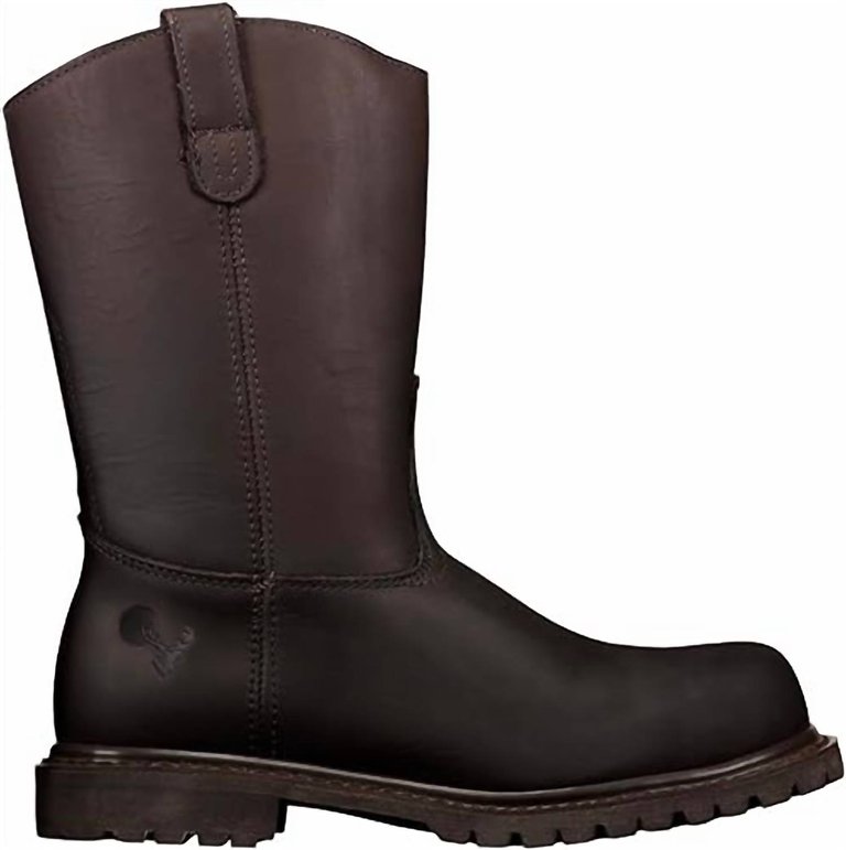 Men's Wellington Steel Toe Work Boots In Brown - Brown