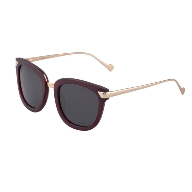 Arianna Polarized Sunglass - Burgundy/Black