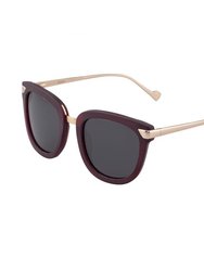 Arianna Polarized Sunglass - Burgundy/Black