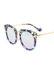 Bertha Aaliyah Polarized Sunglasses - Teal-Purple Tortoise/Purple