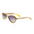 Bertha Alexa Buffalo-Horn Polarized Sunglasses - Vanilla/Black