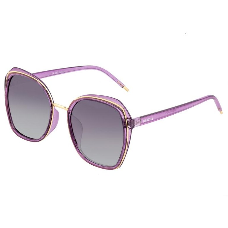 Bertha Jade Polarized Sunglasses - Purple/Black