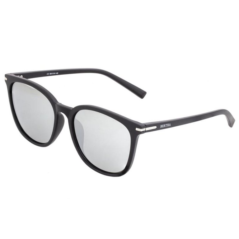 Bertha Piper Polarized Sunglasses - Black/Silver