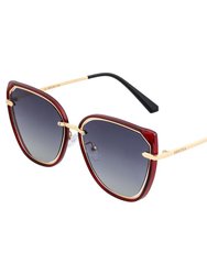 Bertha Rylee Polarized Sunglasses - Red/Black