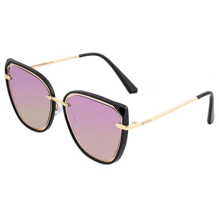 Bertha Rylee Polarized Sunglasses - Black/Purple