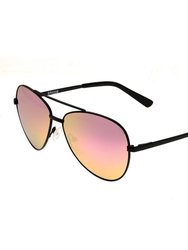 Bianca Polarized Sunglass - Black/Pink