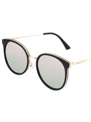 Brielle Polarized Sunglass - Black/Rose Gold