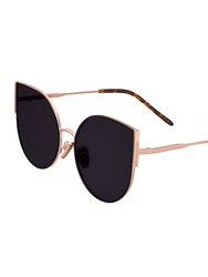 Logan Polarized Sunglass - Rose Gold/Black