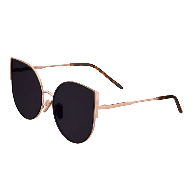 Logan Polarized Sunglass - Rose Gold/Black