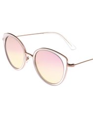 Reese Polarized Sunglass - Clear/Rose Gold