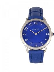 Bertha Abby Swiss Ladies Watch - Silver/Blue