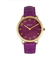 Bertha Abby Swiss Ladies Watch - Gold/Fuchsia