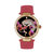 Bertha Camilla Mother-Of-Pearl Leather-Band Watch - Coral