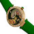 Bertha Camilla Mother-Of-Pearl Leather-Band Watch - Green