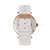 Bertha Camilla Mother-Of-Pearl Leather-Band Watch - White