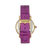 Bertha Courtney Opal Dial Leather-Band Watch - Hot Pink