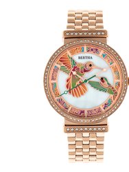 Bertha Emily Mother-Of-Pearl Bracelet Watch - Rose Gold