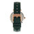 Bertha Emily Mother-Of-Pearl Leather-Band Watch - Rose Gold/Green