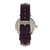 Bertha Emily Mother-Of-Pearl Leather-Band Watch - Silver/Purple