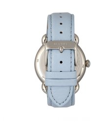 Bertha Estella MOP Leather-Band Ladies Watch