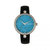 Bertha Frances Marble Dial Leather-Band Watch