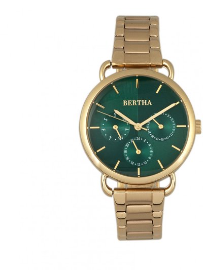 Bertha Watches Bertha Gwen Bracelet Watch w/Day/Date - Gold product