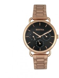 Bertha Gwen Ladies Watch w/Day/Date - Rose Gold