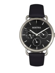 Bertha Gwen Ladies Watch w/Day/Date - Black