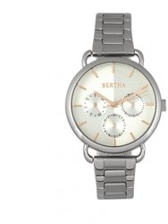 Bertha Gwen Ladies Watch w/Day/Date - Silver