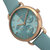 Bertha Gwen Leather-Band Watch w/Day/Date - Seafoam